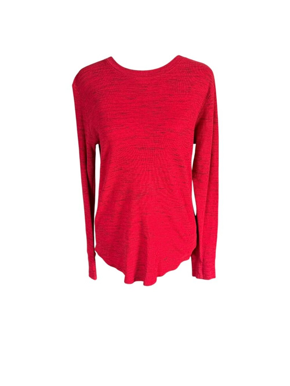 Rue21 red long sleeve crewneck stretchy pullover top sweater women's size XS